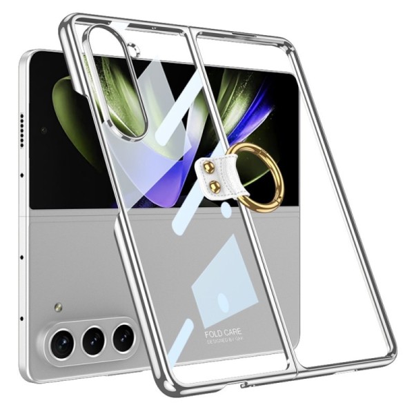 „GKK“ Ring plastist läbipaistev kaaned - hõbedane (Galaxy Fold5)