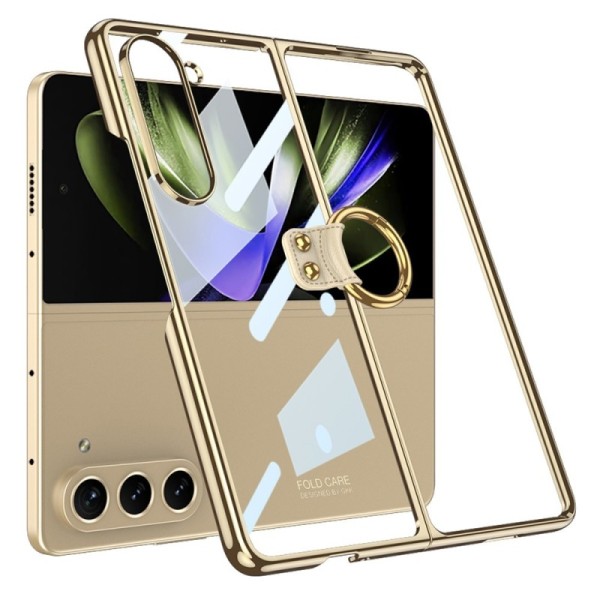 „GKK“ Ring plastist läbipaistev kaaned - kuldne (Galaxy Fold5)
