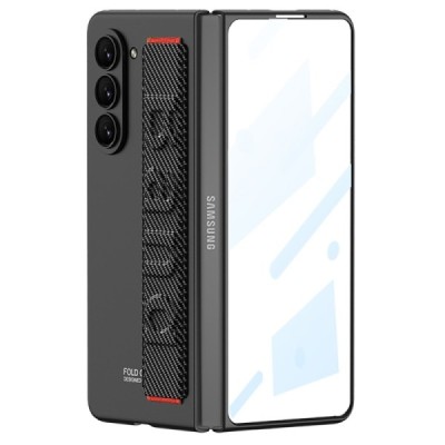 Samsung Galaxy Fold5 5G (SM-F946B) GKK Carbon Glass plastikinis juodas dėklas - nugarėlė | Priedai.lt