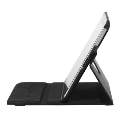 Apple iPad 2, 3, 4 atverčiamas, sukiojamas 360 laipsnių, juodas odinis dėklas - stovas / Priedai.lt