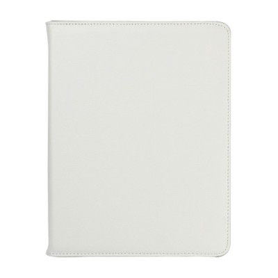 Apple iPad 2, 3, 4 atverčiamas, sukiojamas 360 laipsnių, baltas odinis dėklas - stovas / Priedai.lt