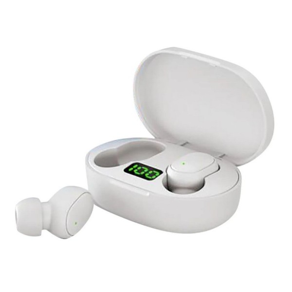 „TWS“ True Wireless E6S bevielės ausinės - baltos