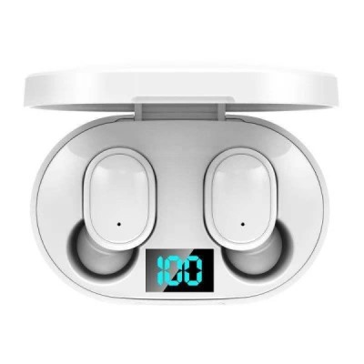 „TWS“ True Wireless E6S bevielės originalios baltos ausinės | Priedai.LT