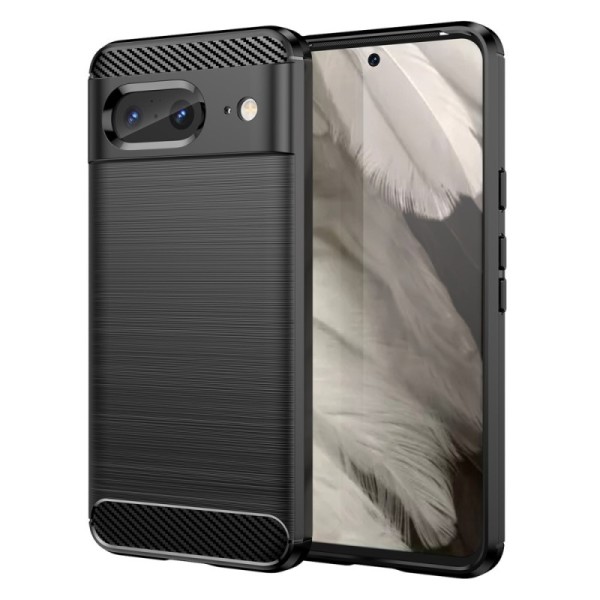 „Carbon“ Kõva silikoon (TPU) kaaned - must (Pixel 8)