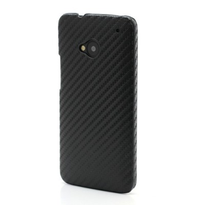„Karboninis“ HTC One M7 juodas dėklas (Dėkliukas) / Priedai.lt