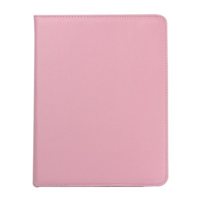 Apple iPad 2, 3, 4 atverčiamas, sukiojamas 360 laipsnių, rožinis odinis dėklas - stovas / Priedai.lt
