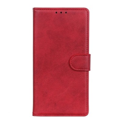 Xiaomi Redmi Note 8T atverčiamas raudonas odinis retro dėklas - piniginė | Priedai.lt