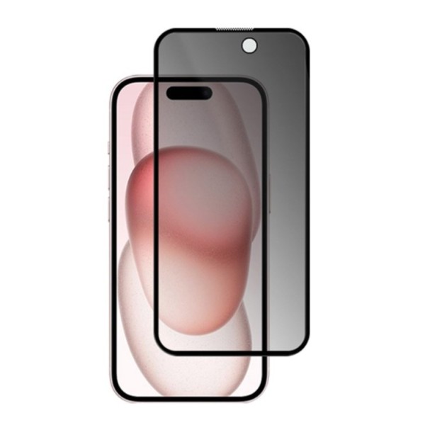 „Mocolo“ Tempered Glass must kaitsev ekraaniklaas 0.26 mm - privaatsus (iPhone 15)