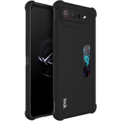 Asus Rog Phone 7 Pro ( Rog Phone 7 Ultimate) Imak sustiprintos apsaugos kieto silikono TPU juodas dėklas - nugarėlė | Priedai.lt
