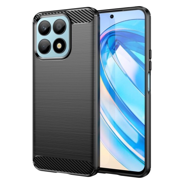 „Carbon“ Kõva silikoon (TPU) kaaned - must (Honor X8a)