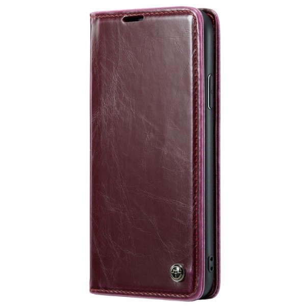 „CaseMe“ Leather Tugev tahke kaaned - burgundi (iPhone 11)