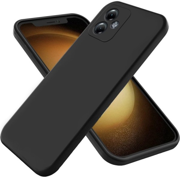 „Shell“ Kõva silikoon (TPU) kaaned - must (Moto G14)