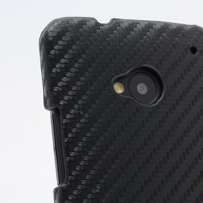„Karboninis“ HTC One M7 juodas dėklas (Dėkliukas) / Priedai.lt