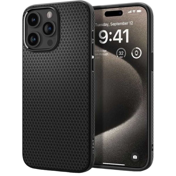 „Spigen“ Liquid Air kaaned - must (iPhone 15 Pro Max)