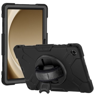Samsung Galaxy Tab A9+ sustiprintos apsaugos (360°) juodas dėklas - nugarėlė | Priedai.lt