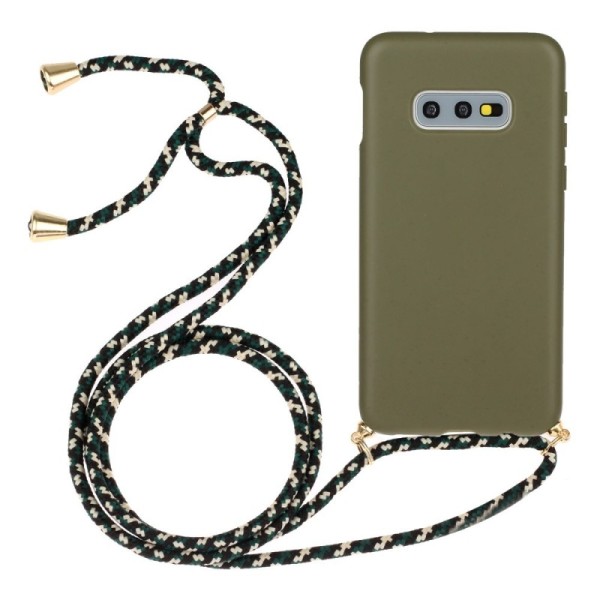 „Strap“ Kõva silikoon (TPU) kaaned - roheline (Galaxy S10e)