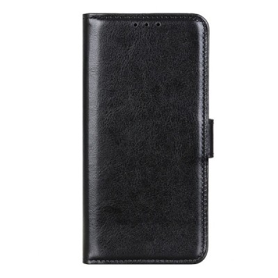 Samsung Galaxy Xcover 7 (G556B) atverčiamas juodas odinis dėklas - piniginė | Priedai.lt