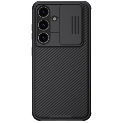 Samsung Galaxy S24 (SM-S921) „Nillkin“ CamShield Pro Magnetic juodas dėklas, nugarėlė su kameros apsauga | Priedai.lt