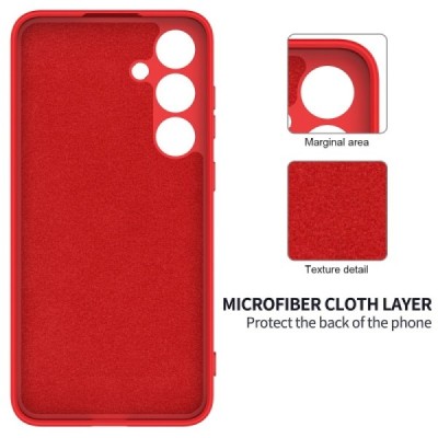 Samsung Galaxy S24 (SM-S921) Shell kieto silikono (TPU) dėklas raudonas - nugarėlė | Priedai.lt