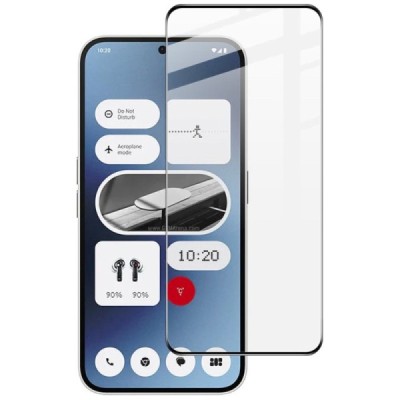 Nothing Phone 2a (2a Plus) „Imak“ Tempered Glass sustiprintos apsaugos juodas pilnai dengiantis apsauginis ekrano stiklas 0,2 mm
