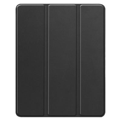 Apple iPad Pro 13 (2025) / 13 (2024) atverčiamas juodas odinis dėklas - knygutė su vieta liestukui | Priedai.lt