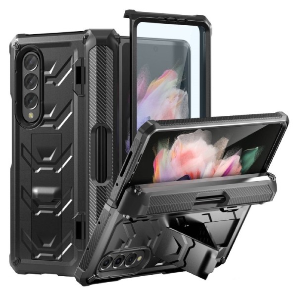 „Rugged“ Charcoal Fibre kaaned - must (Galaxy Z Fold3)
