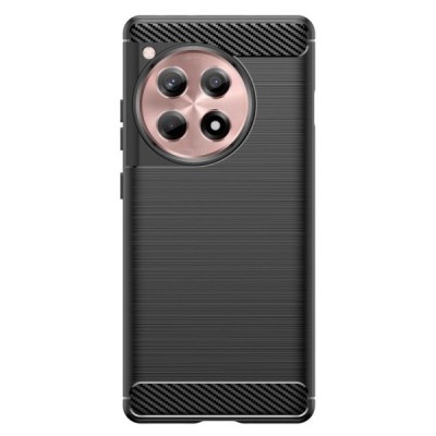 OnePlus 12R (Ace 3) „Carbon“ kieto silikono TPU juodas dėklas - nugarėlė | Priedai.lt