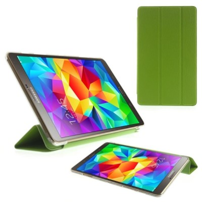 Samsung Galaxy Tab S 8.4 plonas atverčiamas žalias dėklas / Priedai.lt