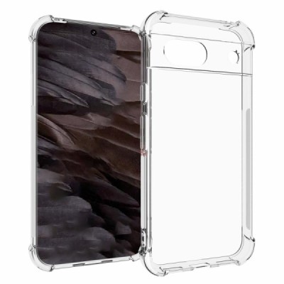 Sustiprintos apsaugos Google Pixel 8A skaidrus kieto silikono (TPU) dėklas | Priedai.lt