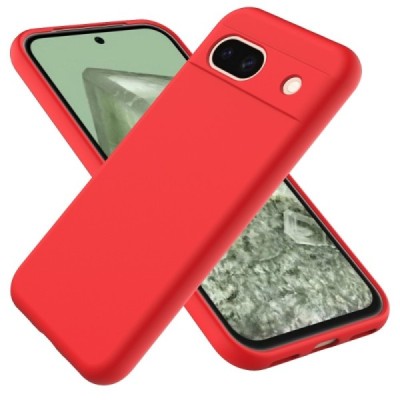 Google Pixel 8A Shell kieto silikono (TPU) dėklas raudonas - nugarėlė | Priedai.lt