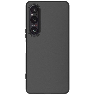 Sony Xperia 1 VI kõva silikoon (TPU) tagakaane must - ümbris | Priedai.lt