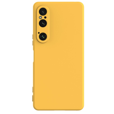 Sony Xperia 1 VI Shell kõva silikoon (TPU) tagakaane kollane - ümbris | Priedai.lt