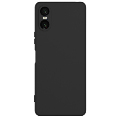 Sony Xperia 10 VI Shell kõva silikoon (TPU) tagakaane must - ümbris | Priedai.lt