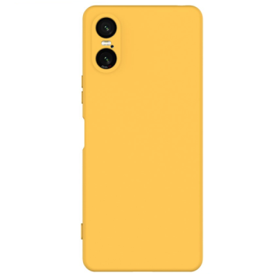 Sony Xperia 10 VI Shell kõva silikoon (TPU) tagakaane kollane - ümbris | Priedai.lt