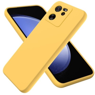 Xiaomi 13T / 13T Pro Shell kõva silikoon (TPU) tagakaane must - kollane | Priedai.lt