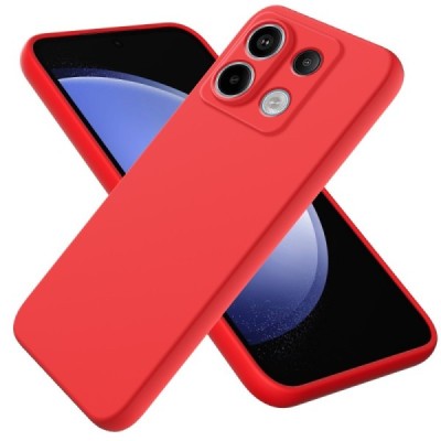 Xiaomi Redmi Note 13 Pro 5G / Poco X6 5G Shell kõva silikoon (TPU) tagakaane punane - ümbris | Priedai.lt