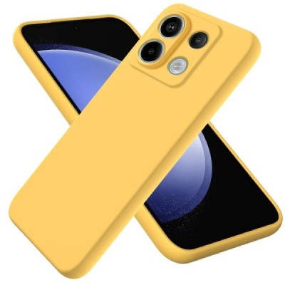Xiaomi Redmi Note 13 Pro 5G / Poco X6 5G Shell kõva silikoon (TPU) tagakaane kollane - ümbris | Priedai.lt