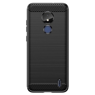 Nokia C21 "Carbon" kõva silikoon (TPU) tagakaane must - ümbris | Priedai.lt