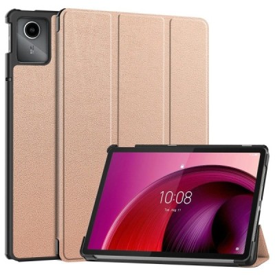 Lenovo Tab M11 (TB330FU) ümberpööratav kuldne nahkümbris – raamat (kokkupandav) | Priedai.lt