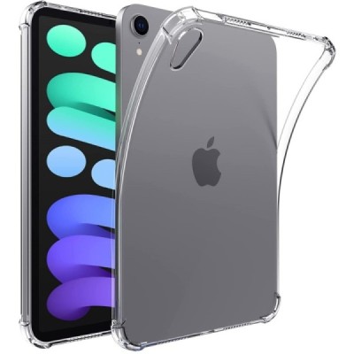 Apple iPad mini (2021, 6. põlvkond) (mudelite jaoks: A2568) tugevdatud kaitse kõva silikoon TPU läbipaistev ümbris - tagakülg | 