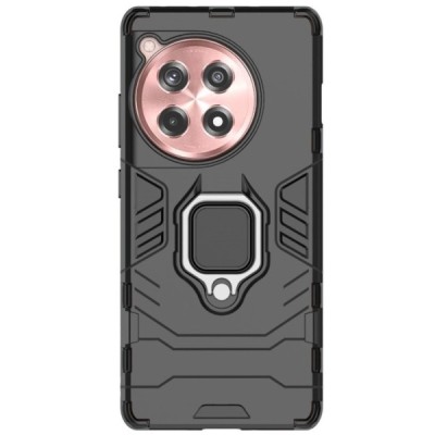 Sustiprintos apsaugos „Kickstand“ OnePlus 12R (Ace 3) juodas kieto silikono (TPU) ir plastiko dėklas | Priedai.lt