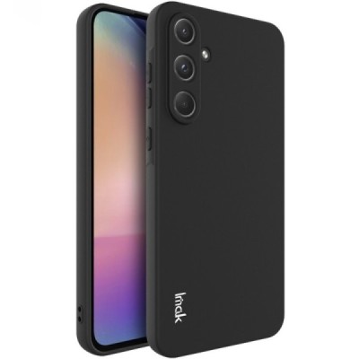 Samsung Galaxy A55 5G (SM-A556) „Imak“ kõvast silikoonist TPU must ümbris - taga | Priedai.lt