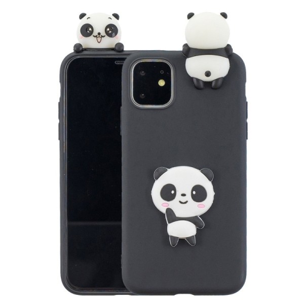 „Squezy“ Panda Kõva silikoon (TPU) kaaned - must (iPhone 11 Pro)