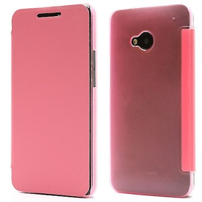 Atverčiamas HTC One M7 rožinis dėklas (Dėkliukas) / Priedai.lt