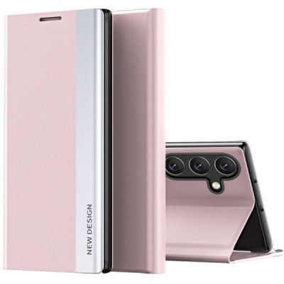 Samsung Galaxy A55 5G (SM-A556) View Line roosa klappkohver – brošüür | Priedai.lt