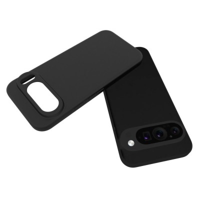Google Pixel 9 (Pixel 9 Pro) kõva silikoon (TPU) tagakaane must - ümbris | Priedai.lt
