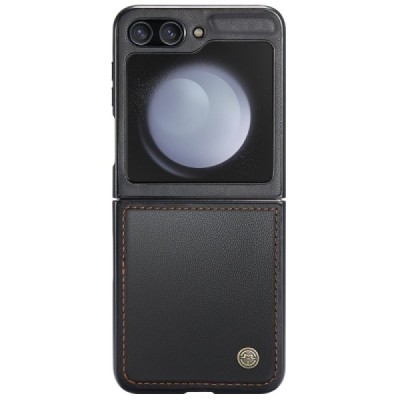 Samsung Galaxy Flip7 FE / Flip6 „CaseMe“ Leather plastikust must korpus - taga | Priedai.lt