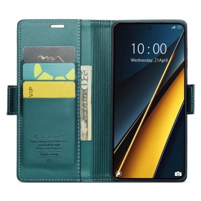 Xiaomi Poco X6 Pro 5G (Redmi K70E) CaseMe Leather tahke nahk kaaned - roheline | Priedai.lt