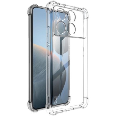 Xiaomi Poco X6 Pro 5G (Redmi K70E) "Imak" tugevdatud kaitse kõvast silikoonist (TPU) ümbris - läbipaistev | Priedai.lt