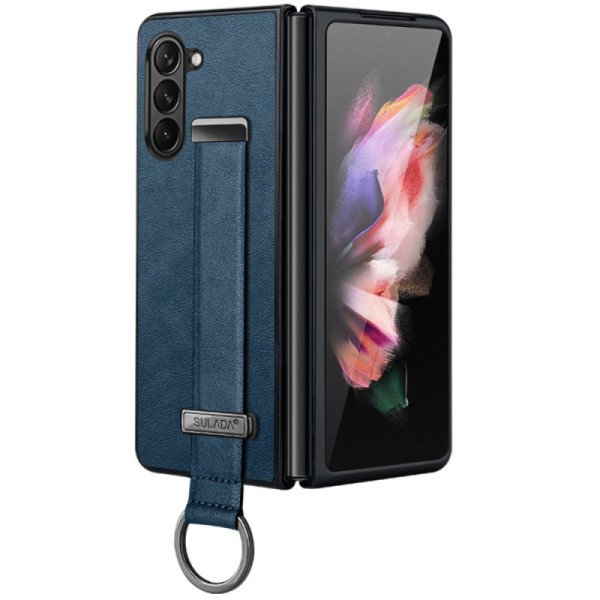 „Sulada“ Leather Kickstand korpus - sinine (Galaxy Fold6)